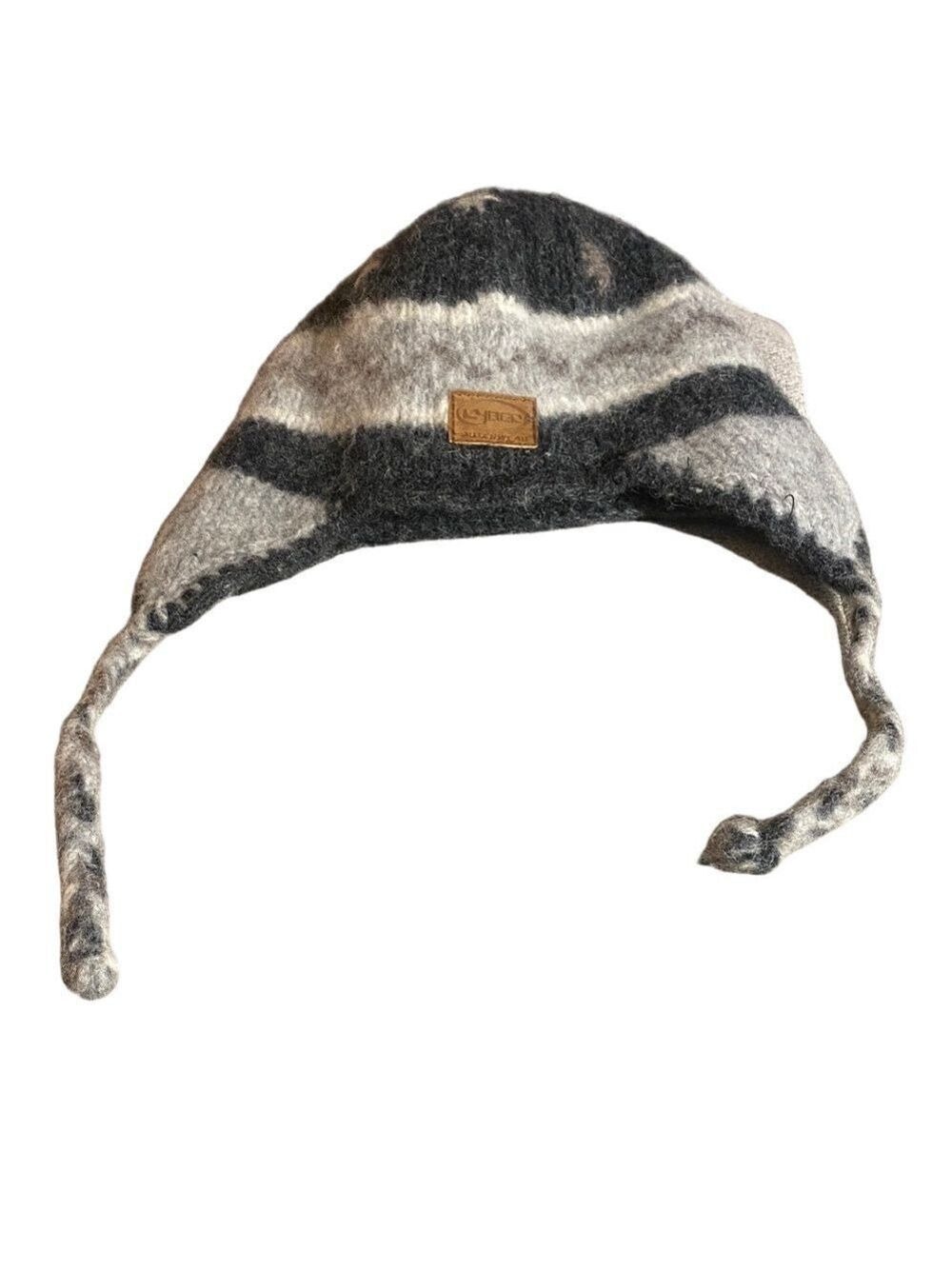 Kyber Kids Wool Knit Hat – Striped Cozy Winter Beanie (Made in Nepal)